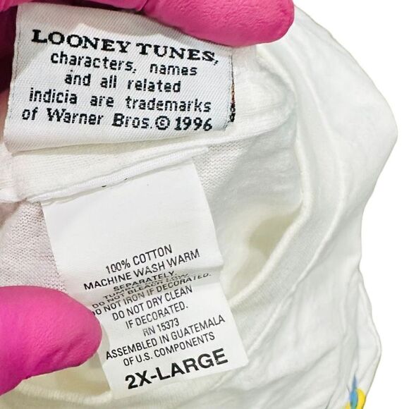 LOONEY TUNES Tweety Bird Vintage 1996 Short Sleeve T-shirt Tee Shirt EUC Size 2X - Picture 5 of 6